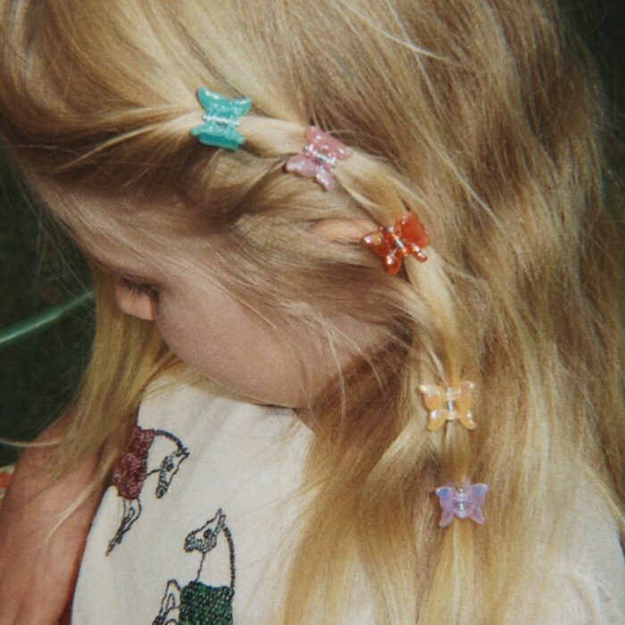10 Pack Mini Butterfly Hair Claws - Multi - Konges Slojd