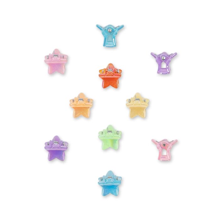 10 Pack Mini Star Hair Claws - Multi - Konges Slojd