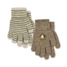 2 Pack Filla Gloves - Lemon/Stripe - Konges Slojd