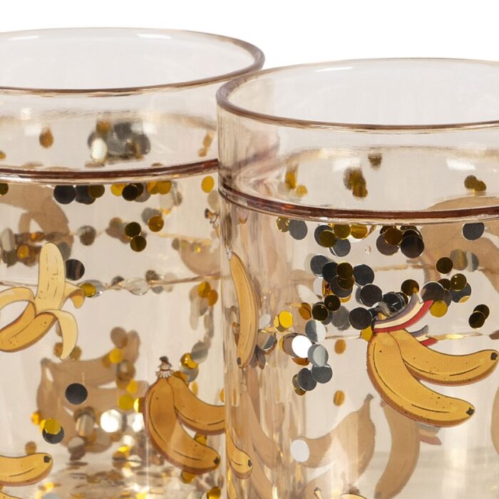 2 Pack Glitter Cups - Let's Go Bananas - Konges Slojd