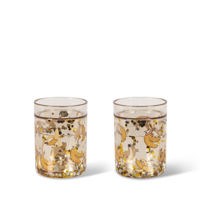 2 Pack Glitter Cups - Let's Go Bananas - Konges Slojd