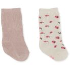 2 Pack Jacquard Knee Socks - Rose Smoke - Konges Slojd