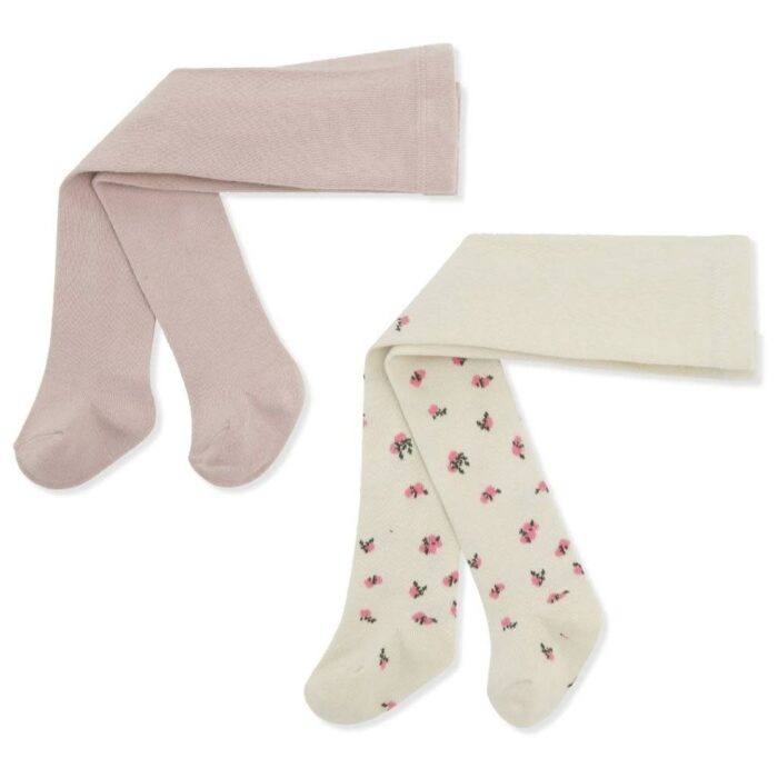 2 Pack Jacquard Stockings - Rose Smoke - Konges Slojd 2 Pack Jacquard Stockings - Rose Smoke - Konges Slojd