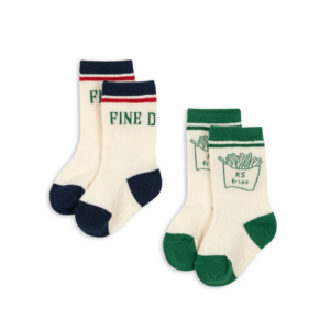 2 Pack Rib Fries Socks - Fine Dining - Konges Slojd