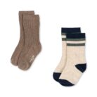 2 Pack Rib Socks - Navy Stripe - Konges Slojd