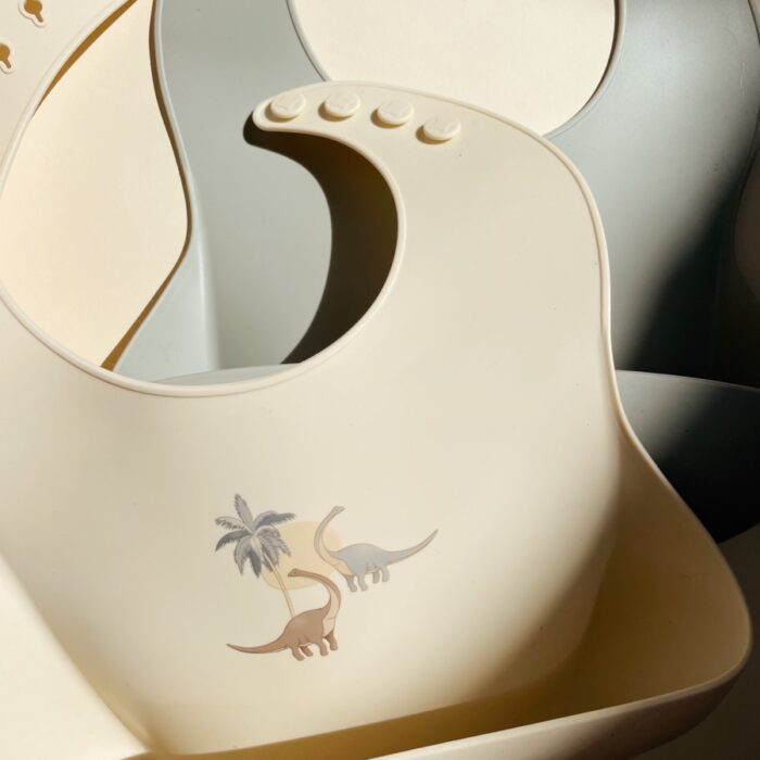 2 Pack Silicone Bib - Dino - Konges Slojd