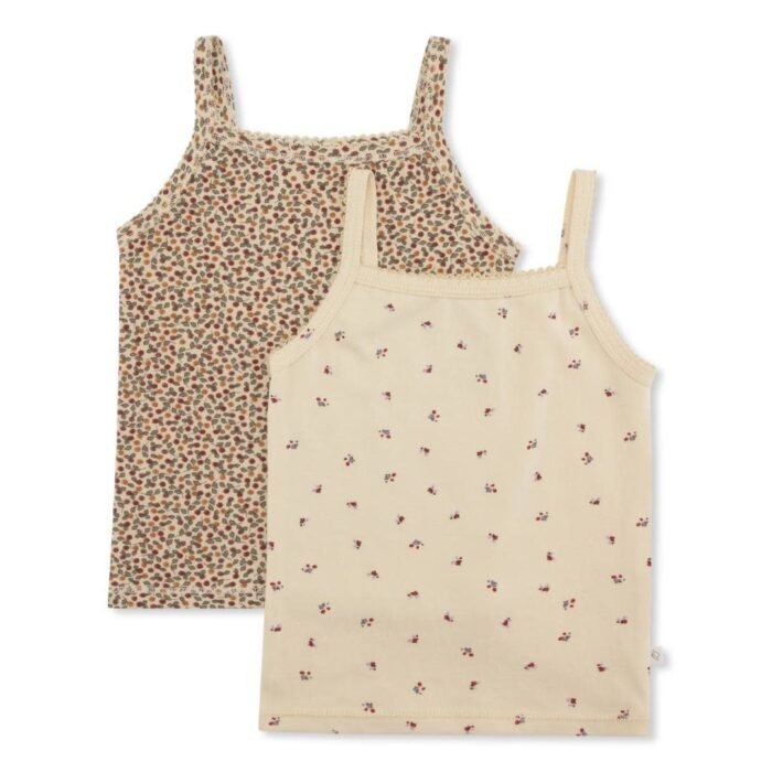 2 Pack Strap Tank - Bloom/Rosa - Konges Slojd 2 Pack Strap Tank - Bloom/Rosa - Konges Slojd