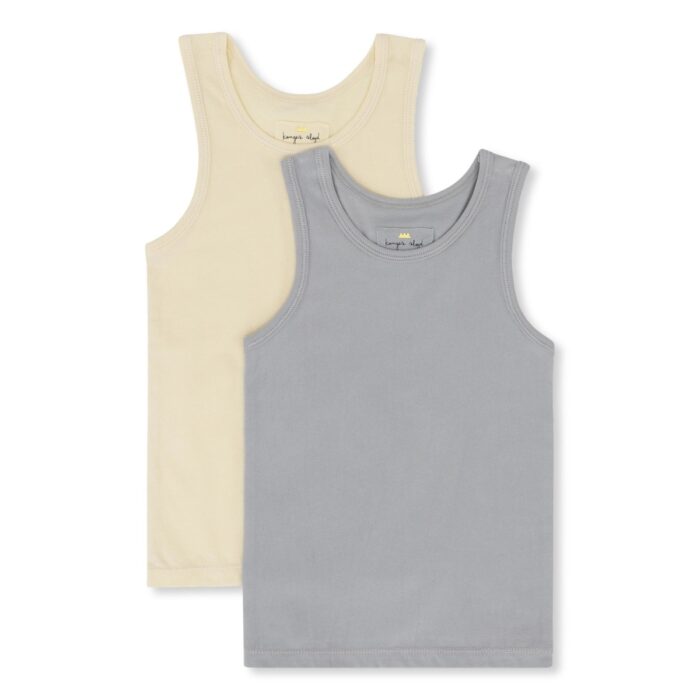 2 Pack Tank Tops - Lemon/Blue - Konges Slojd 2 Pack Tank Tops - Lemon/Blue - Konges Slojd