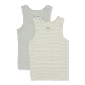 2 Pack Tank Tops - Mint/Stripe - Konges Slojd