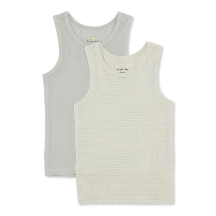 2 Pack Tank Tops - Mint/Stripe - Konges Slojd