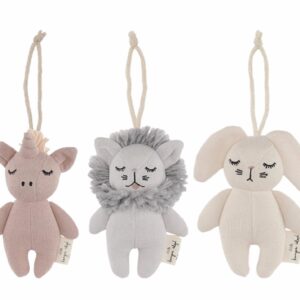 3-pack activity toys - Konges Slojd - Lion/Rabbit/Unicorn