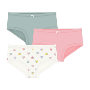 3 Onderbroekjes - Hartjes - Petit Bateau