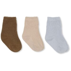 3 PACK RIB SOCKS - BRONZE BROWN MIX - Konges Slojd 3 PACK RIB SOCKS - BRONZE BROWN MIX - Konges Slojd