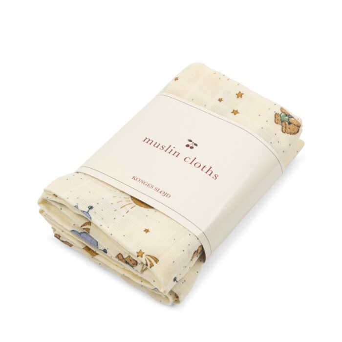 3 Pack Muslin Cloth - Cucciolo - Konges Slojd