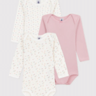 3 body's lange mouwen - Vintage Flowers - Petit Bateau