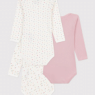 3 body's lange mouwen - Vintage Flowers - Petit Bateau
