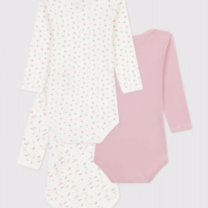 3 body's lange mouwen - Vintage Flowers - Petit Bateau 3 body's lange mouwen - Vintage Flowers - Petit Bateau