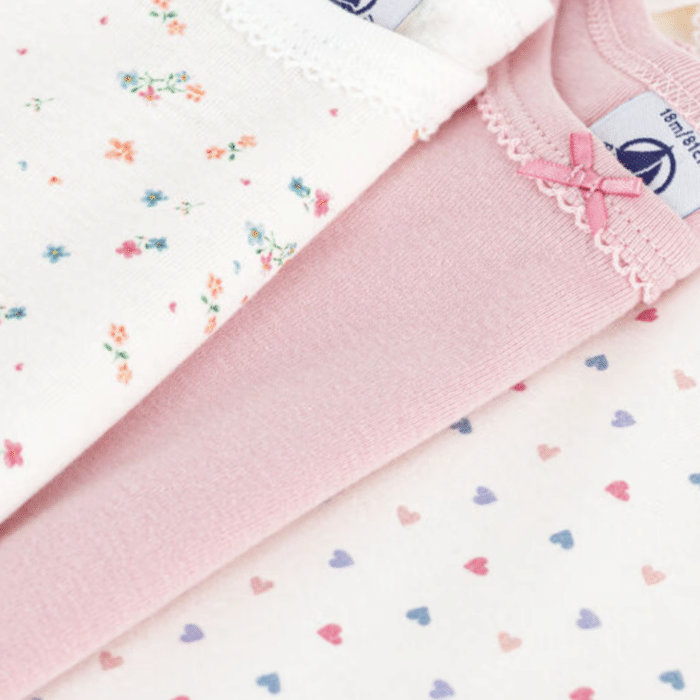 3 body's lange mouwen - Vintage Flowers - Petit Bateau