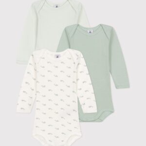 3 body's lange mouwen - Walvis - Petit Bateau 3 body's lange mouwen - Walvis - Petit Bateau