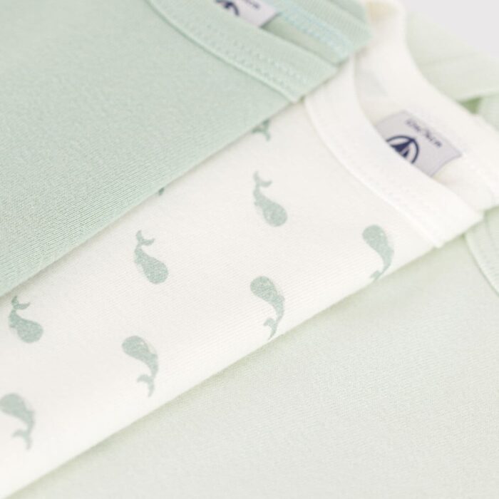 3 body's lange mouwen - Walvis - Petit Bateau 3 body's lange mouwen - Walvis - Petit Bateau