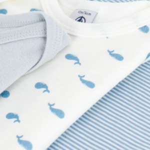 3 body's lange mouwen - Whales - Petit Bateau 3 body's lange mouwen - Whales - Petit Bateau