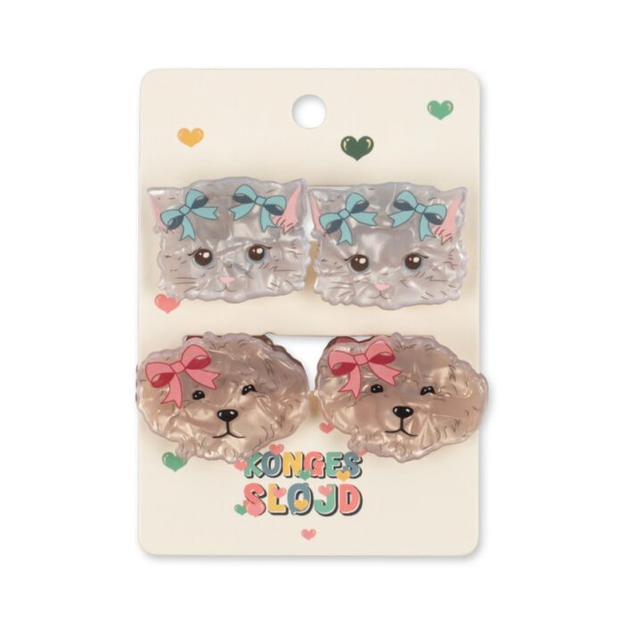 4 Pack Small Hair Claw - Multi - Konges Slojd