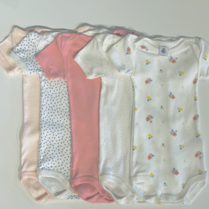 5 body's korte mouwen - Flower & Rose - Petit Bateau