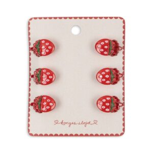 6 Pack Mini Fraise Hair Claws - Strawberry - Konges Slojd