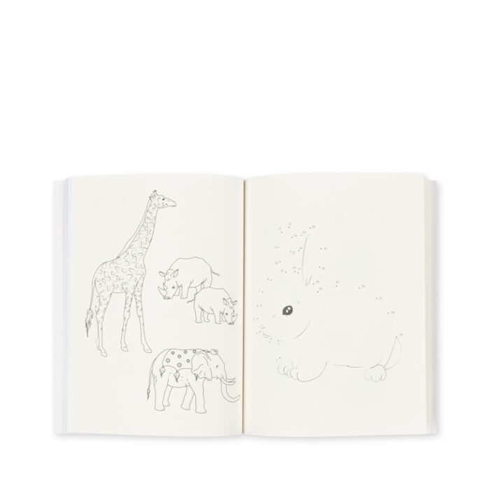 Activity Book With Color Pencils - Off White - Konges Slojd