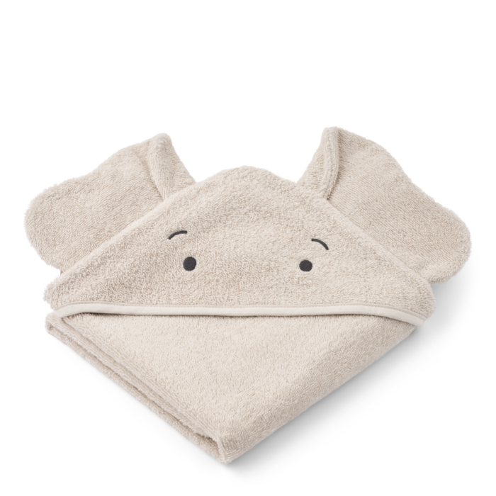 Albert Elephant Hooded Towel - Sandy - Liewood