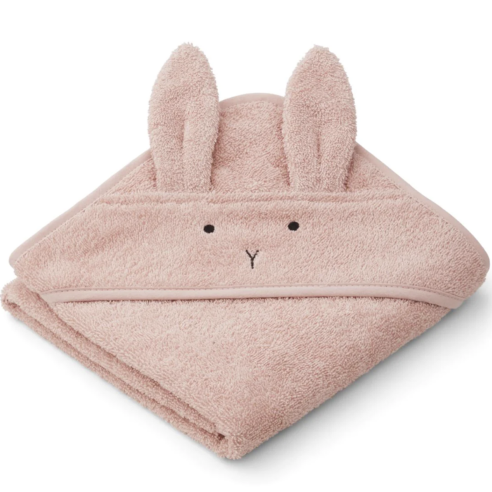 Albert Hooded Towel - Rabbit Rose - Liewood