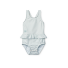 Amina Baby Stripe Swimsuit - Stripe Pure sky / Creme de la creme - Liewood