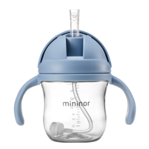 Anti-lek Beker met rietje - Blue - Mininor