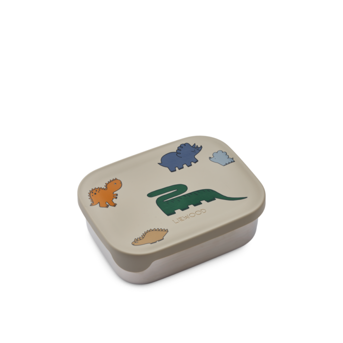 Arthur printed lunchbox - Dino/Mist - Liewood