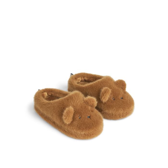 Aviaja Bear Slippers - Golden caramel - Liewood Aviaja Bear Slippers - Golden caramel - Liewood