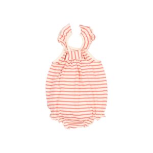 BB Stripes Romper - Coral - Buho