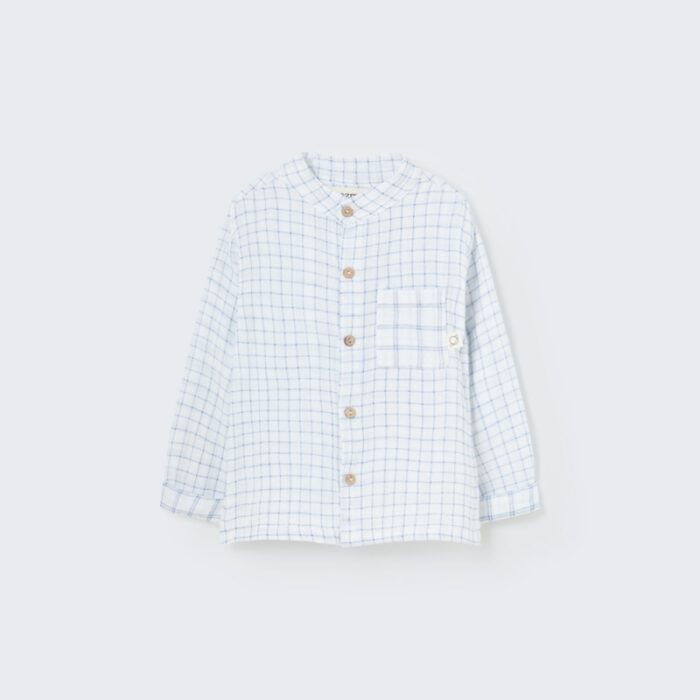 Baby Shirt - gauze blue - My Little Cozmo