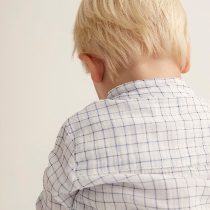 Baby Shirt - gauze blue - My Little Cozmo