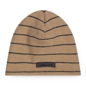 Baby Stripes Beanie - Camel - My Little Cozmo