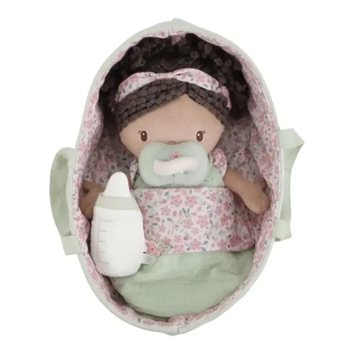 Babypop Evi met mandje en toebehoren - Little Dutch