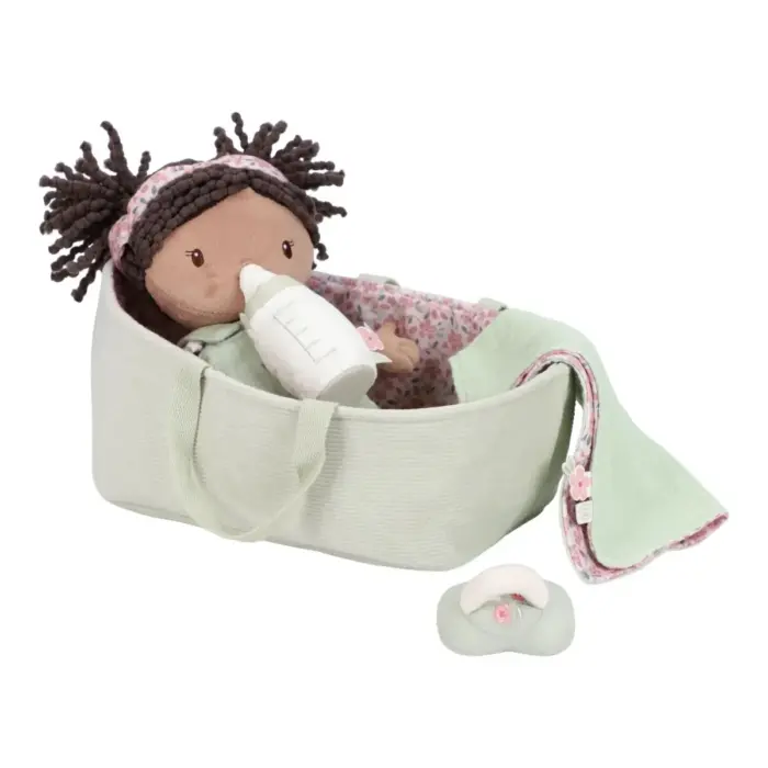 Babypop Evi met mandje en toebehoren - Little Dutch