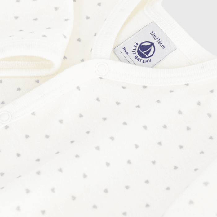Babypyjama - Marshmallow/Mistigri - Petit Bateau Babypyjama - Marshmallow/Mistigri - Petit Bateau