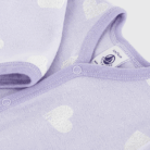 Babypyjama Velours - Lila Heart - Petit Bateau