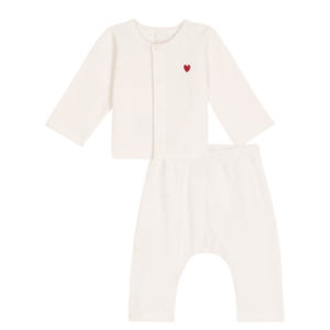 Babyset Geborduurd Hartje - Petit Bateau
