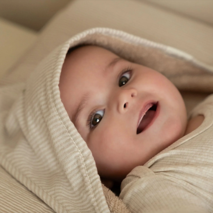 Badcape - Beige - 75 x 75 - Newborn Bunny - Little Dutch