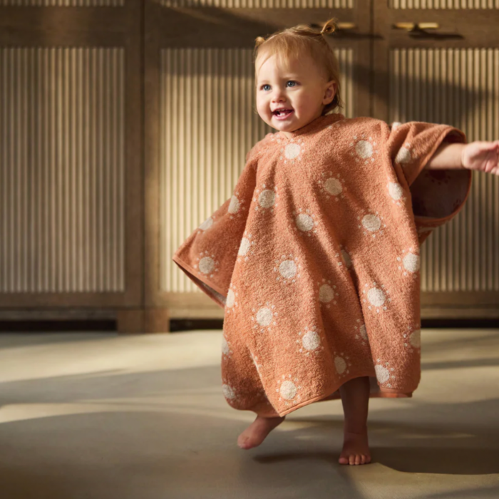 Badponcho Badstof - Jacquard - Light Terra - Jollein