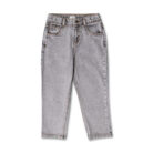 Baggy Fit Jeans - Washed Light Grey - Petit Blush