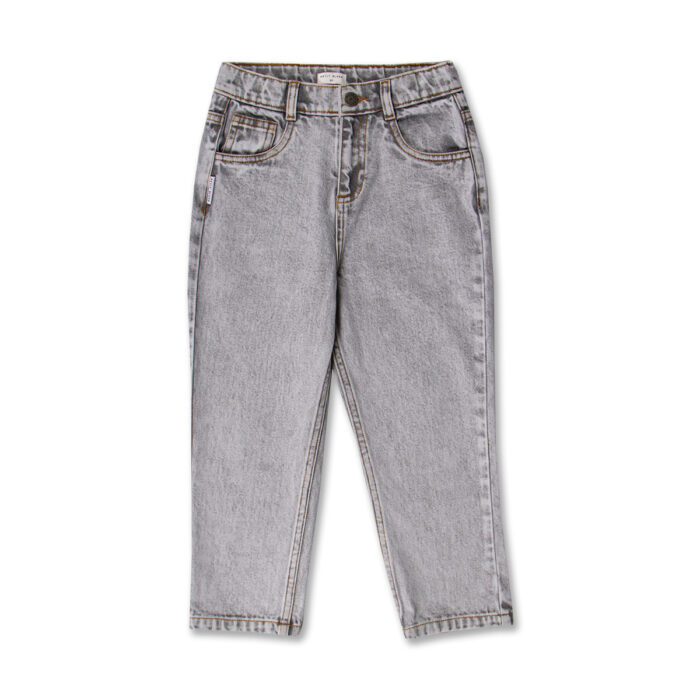 Baggy Fit Jeans - Washed Light Grey - Petit Blush Baggy Fit Jeans - Washed Light Grey - Petit Blush