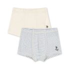 Basic 2 Pack Boy Boxers Gots - Stripe Provence Mix - Konges Slojd