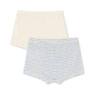 Basic 2 Pack Boy Boxers Gots - Stripe Provence Mix - Konges Slojd